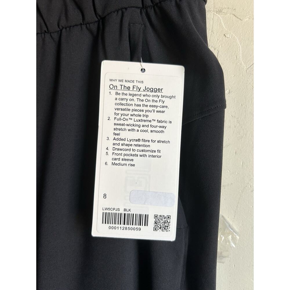 Lululemon On the Fly Jogger Luxtreme Womens 8 NWT Black Travel Athleisure - Picture 3 of 10